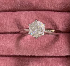 diamond moissanite ring